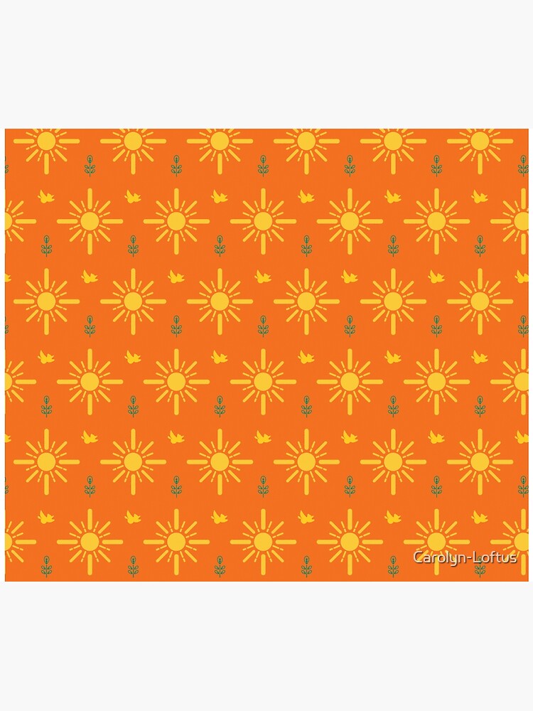 Early Bird, Main Pattern (Orange) by Carolyn-Loftus