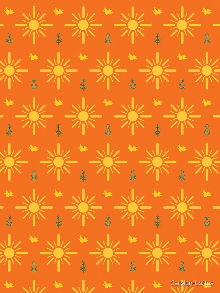 Early Bird, Main Pattern (Orange) by Carolyn-Loftus