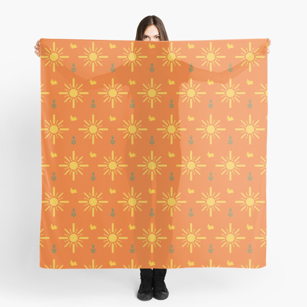 Early Bird, Main Pattern (Orange) Scarf