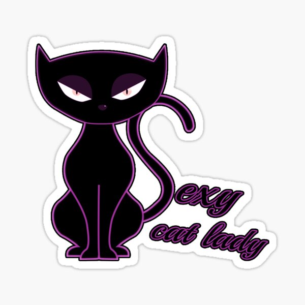 Sexy Cat Sticker By Big Zee Redbubble 3704