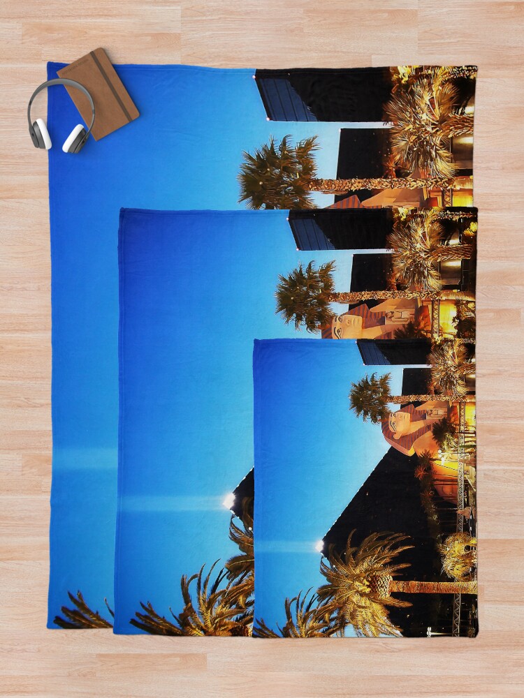 Alternate view of Luxor Pyramid And Sphinx Of Giza, Las Vegas Throw Blanket