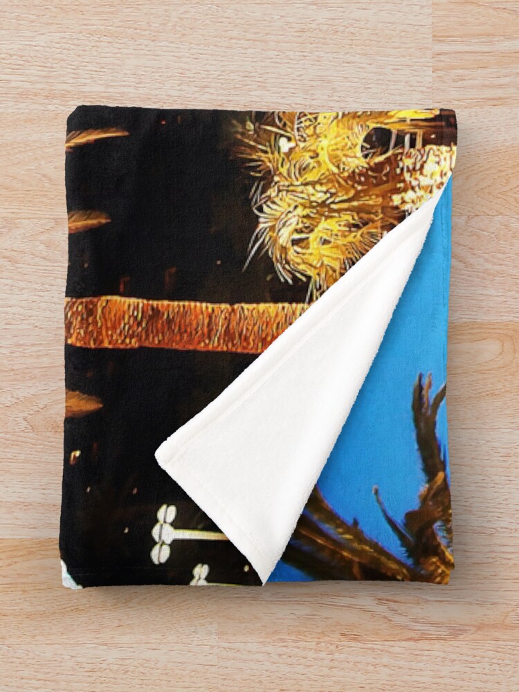 Alternate view of Luxor Pyramid And Sphinx Of Giza, Las Vegas Throw Blanket