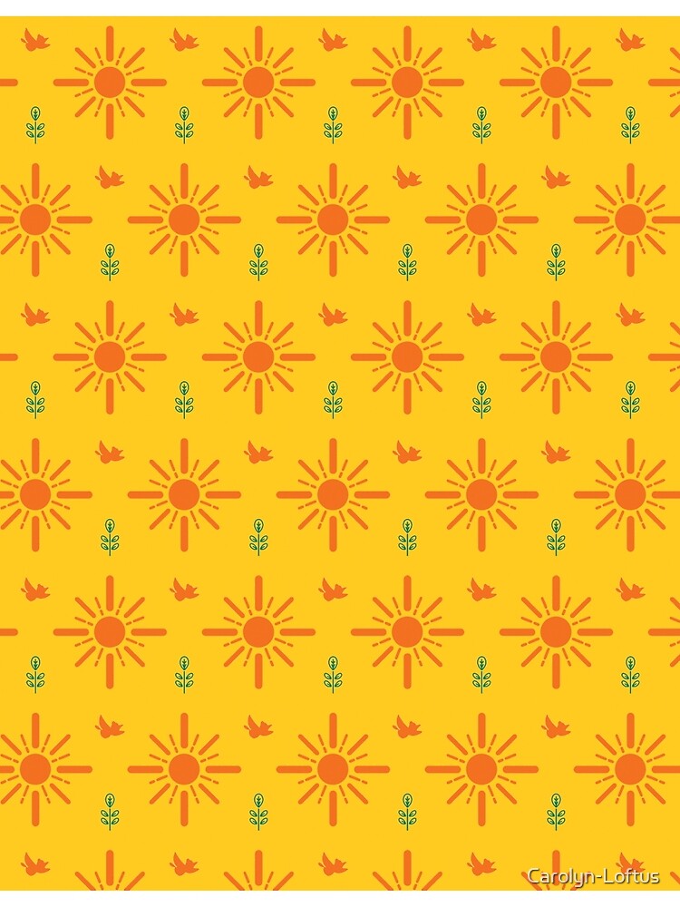 Early Bird, Main Pattern (Yellow) by Carolyn-Loftus