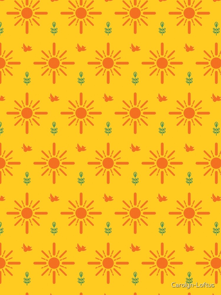 Early Bird, Main Pattern (Yellow) by Carolyn-Loftus