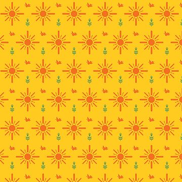 Artwork thumbnail, Early Bird, Main Pattern (Yellow) by Carolyn-Loftus