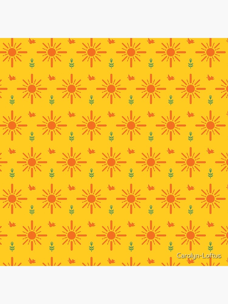 Early Bird, Main Pattern (Yellow) by Carolyn-Loftus