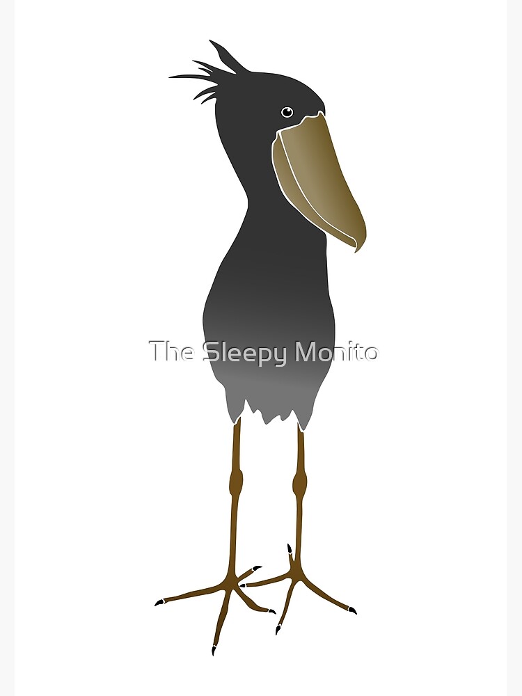 Shoebill Bird T-shirt Design Vector Download