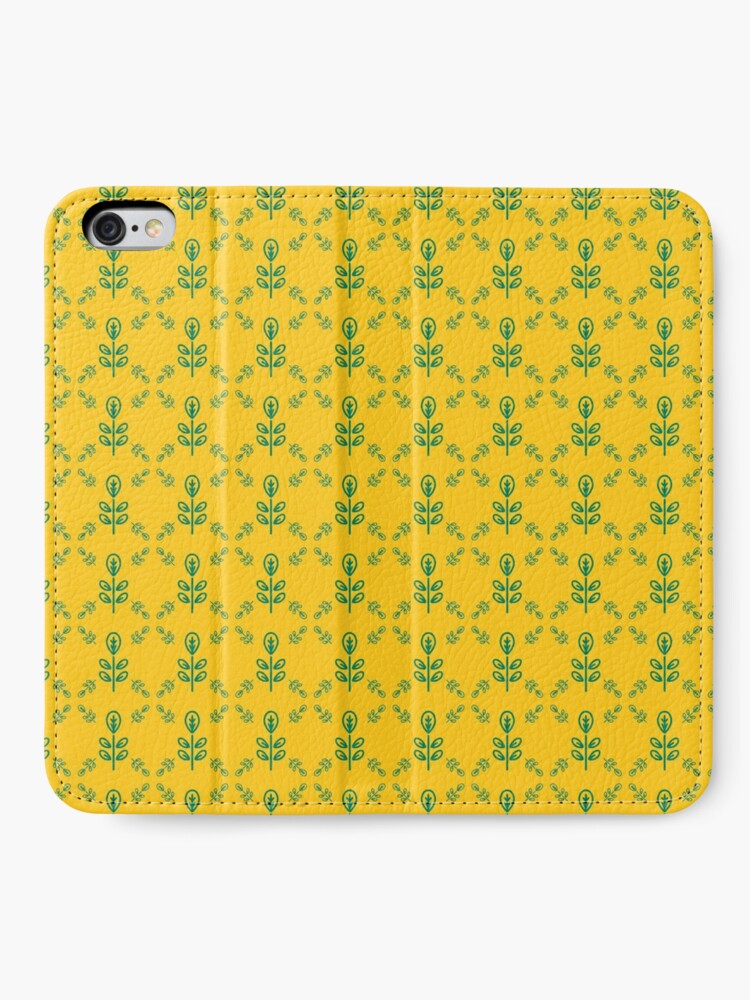 Alternate view of Early Bird, Sub Pattern (Leaf Yellow) iPhone Wallet