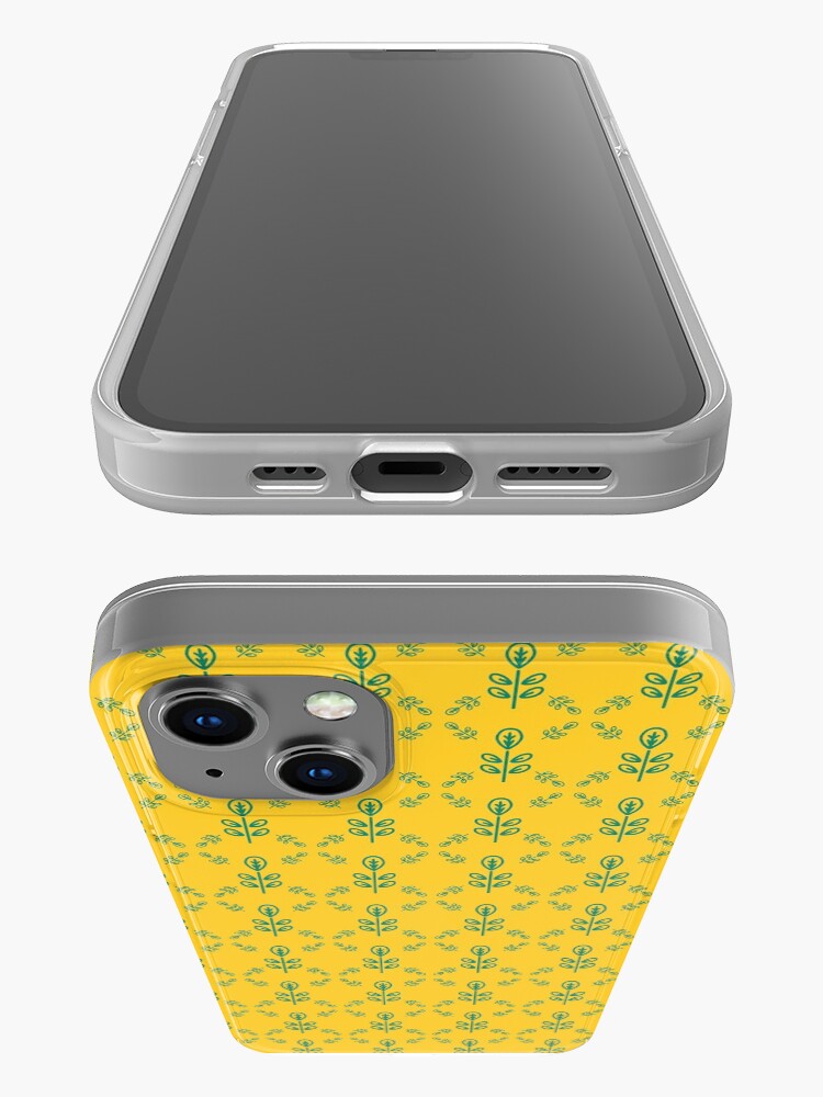 Alternate view of Early Bird, Sub Pattern (Leaf Yellow) iPhone Case