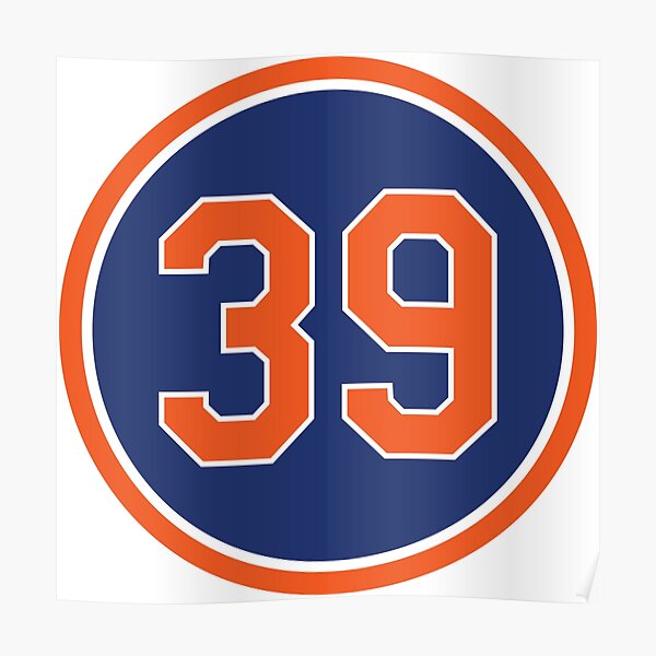 Edwin Diaz #39 Jersey Number Art Board Print for Sale by StickBall