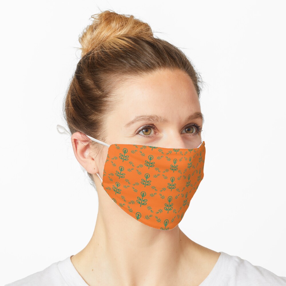 Early Bird, Sub Pattern (Leaf Orange) Mask