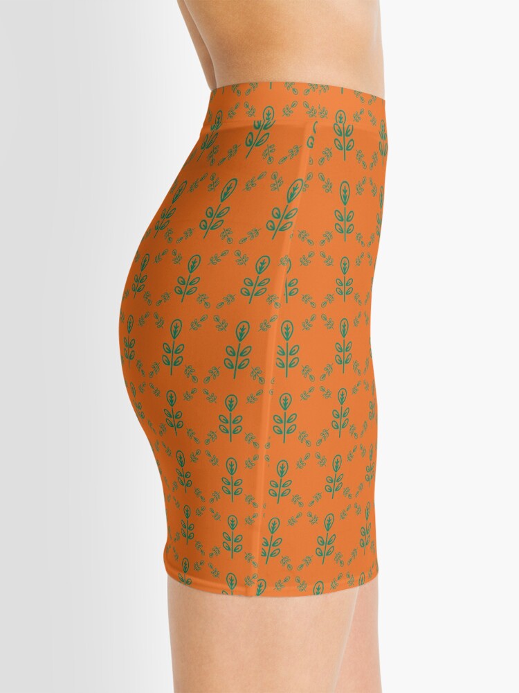 Alternate view of Early Bird, Sub Pattern (Leaf Orange) Mini Skirt