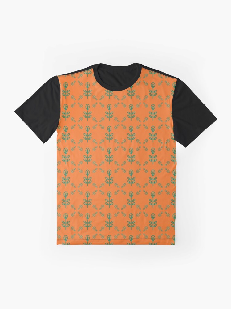 Alternate view of Early Bird, Sub Pattern (Leaf Orange) Graphic T-Shirt