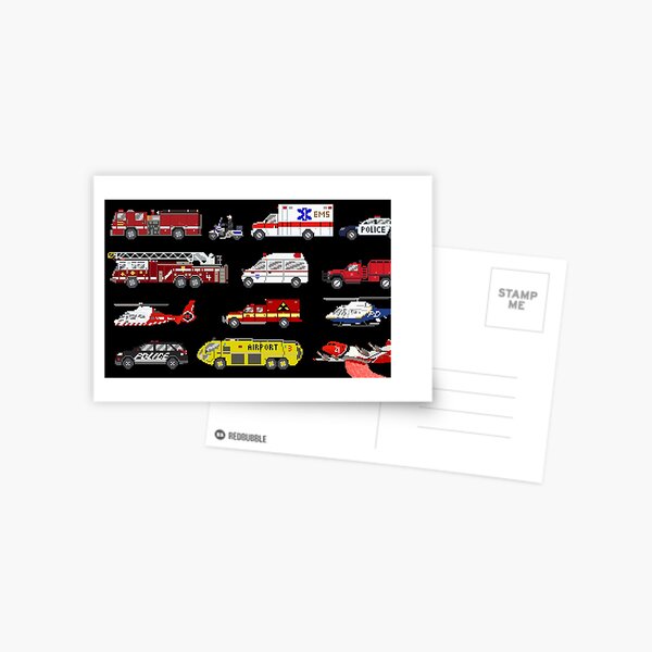 Emergency Vehicles - The Kids' Picture Show Postcard