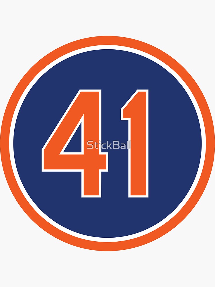 Tom Seaver #41 Jersey Number Sticker for Sale by StickBall