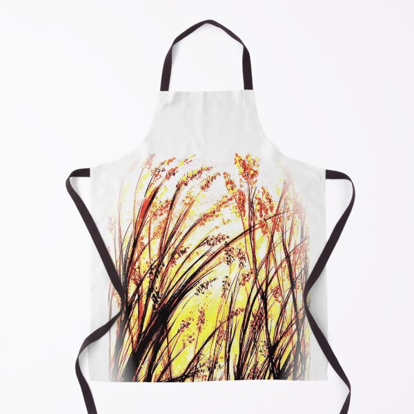 Item preview, Grasses in the sunset watercolor painting red white designed and sold by GittaG74.