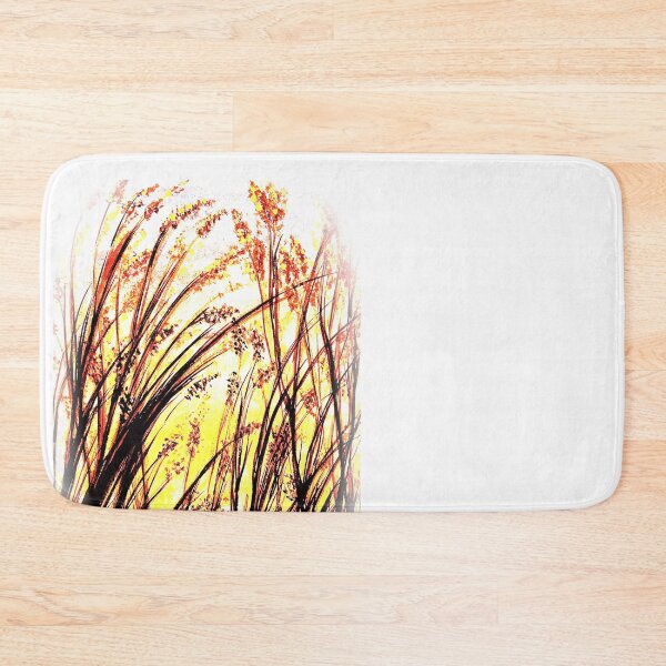 Item preview, Grasses in the sunset watercolor painting red white  designed and sold by GittaG74.
