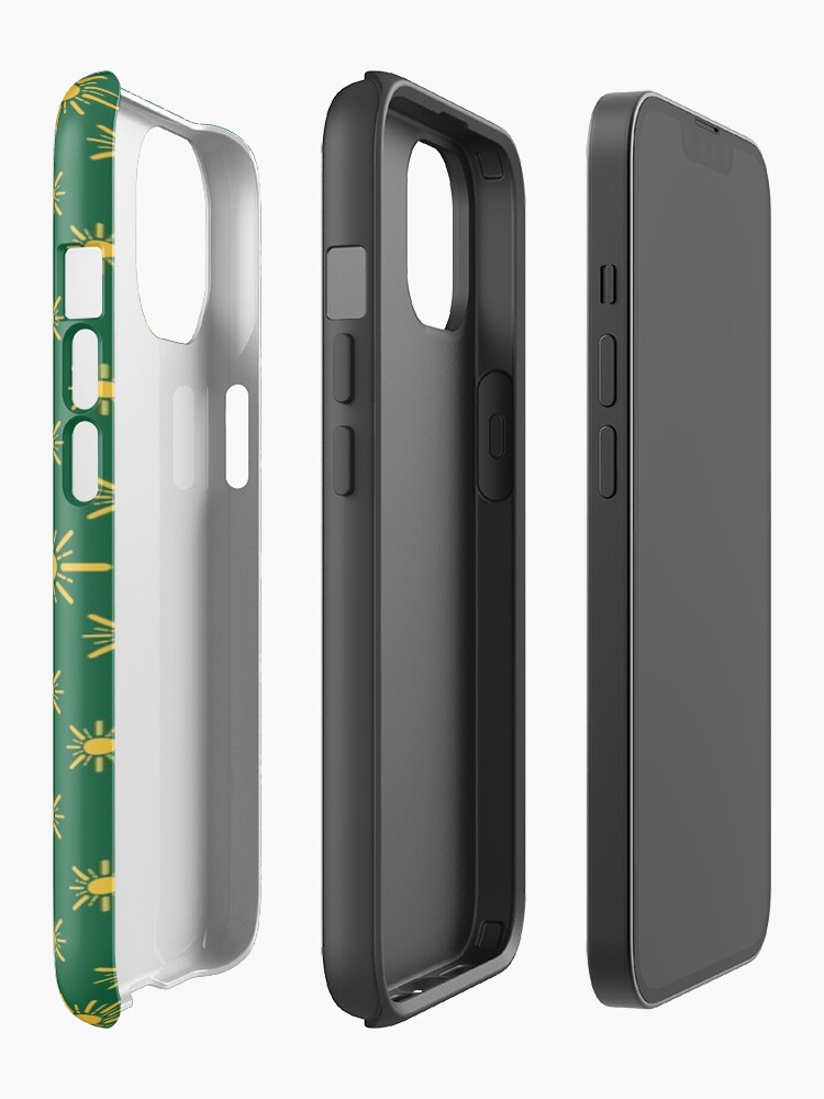 Alternate view of Early Bird, Sub Pattern (Sun Green) iPhone Case