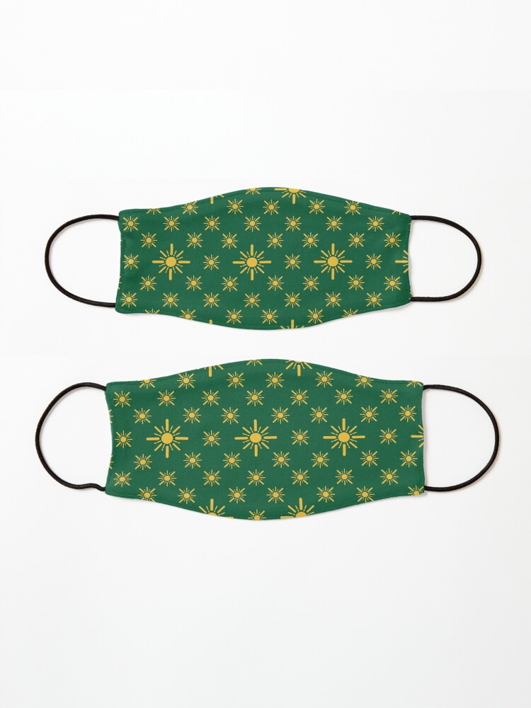 Alternate view of Early Bird, Sub Pattern (Sun Green) Mask