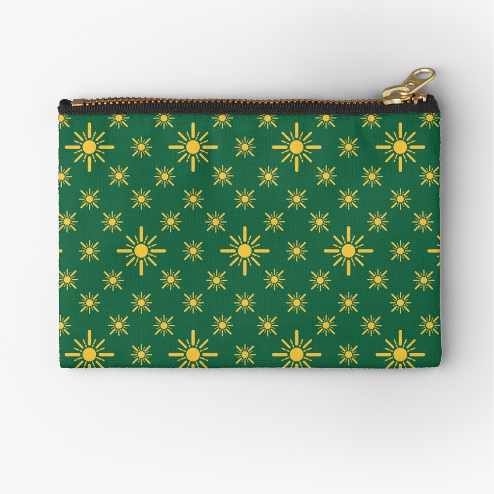 Early Bird, Sub Pattern (Sun Green) Zipper Pouch
