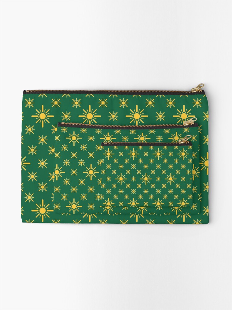 Alternate view of Early Bird, Sub Pattern (Sun Green) Zipper Pouch