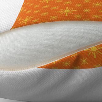 Alternate view of Early Bird, Sub Pattern (Sun Orange) Throw Pillow