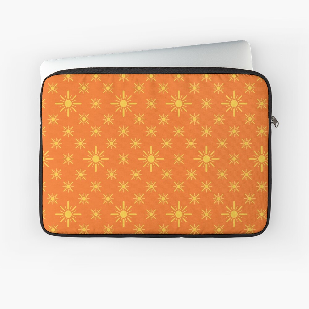 Early Bird, Sub Pattern (Sun Orange) Laptop Sleeve