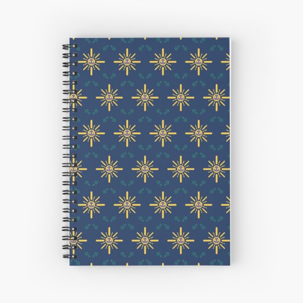 I am a Night Owl Doomed to the Life of an Early Bird, Main Pattern (Blue) Spiral Notebook