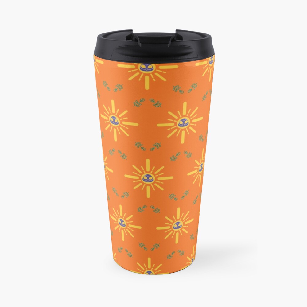 I am a Night Owl Doomed to the Life of an Early Bird, Main Pattern (Orange) Travel Mug