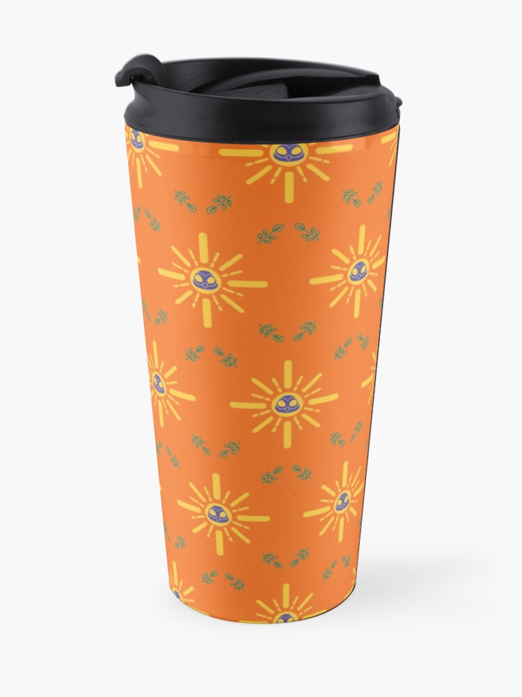 Alternate view of I am a Night Owl Doomed to the Life of an Early Bird, Main Pattern (Orange) Travel Mug