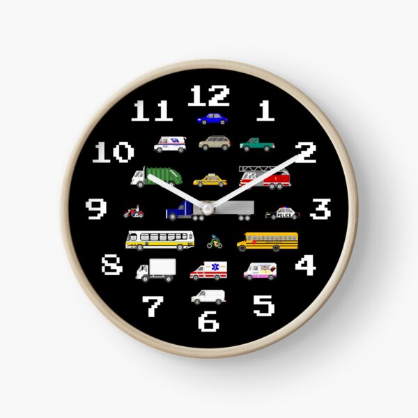 Street Vehicles - The Kids' Picture Show Clock