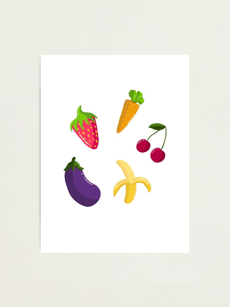 Assorted fruits, Fruit Vegetable Drawing Illustration, Cartoon fruits and  vegetables Photographic Print for Sale by BlackDiamond96