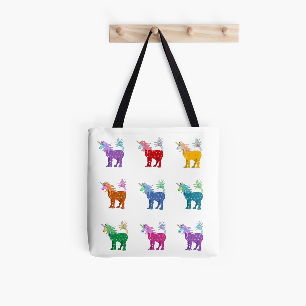 Mystical Magical Unicorns Multi Colored Tote Bag