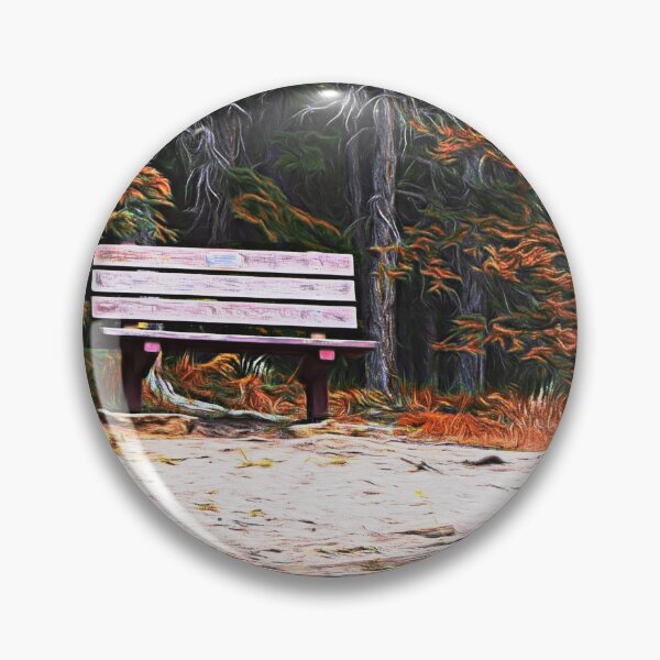 Item preview, Bench on the trail illustration designed and sold by CanadianWild418.