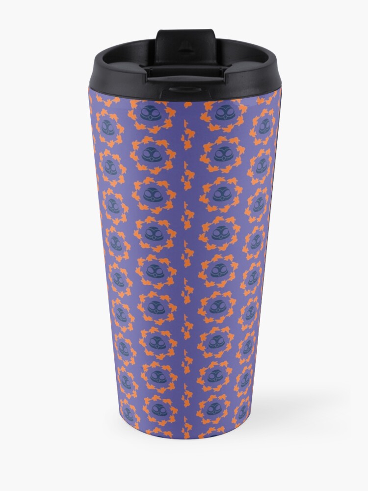 Alternate view of I am a Night Owl Doomed to the Life of an Early Bird, Sub Pattern (Purple) Travel Coffee Mug
