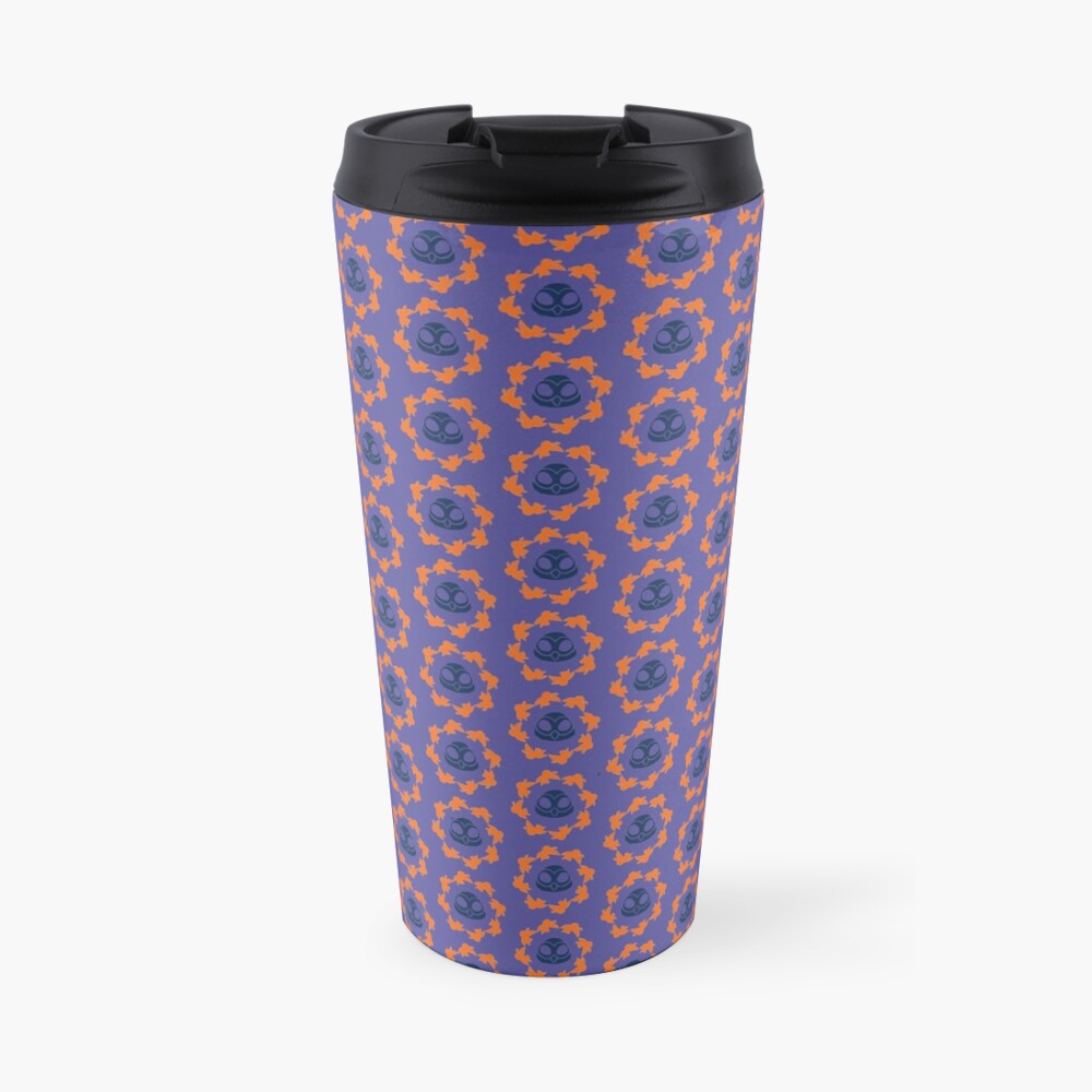 I am a Night Owl Doomed to the Life of an Early Bird, Sub Pattern (Purple) Travel Coffee Mug
