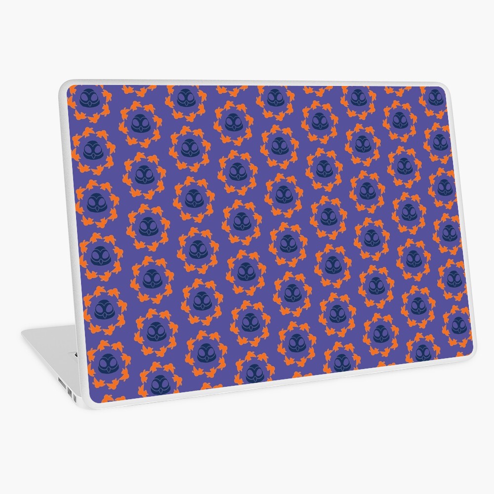 I am a Night Owl Doomed to the Life of an Early Bird, Sub Pattern (Purple) Laptop Skin