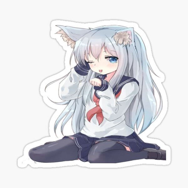 Anime Catgirl Stickers - GetaHinsh Merch