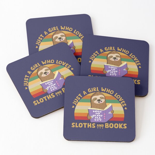 Item preview, Just a Girl who loves Sloths and Books Vintage designed and sold by tinypurpleland.
