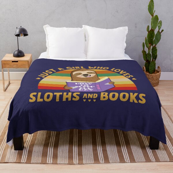 Item preview, Just a Girl who loves Sloths and Books Vintage designed and sold by tinypurpleland.