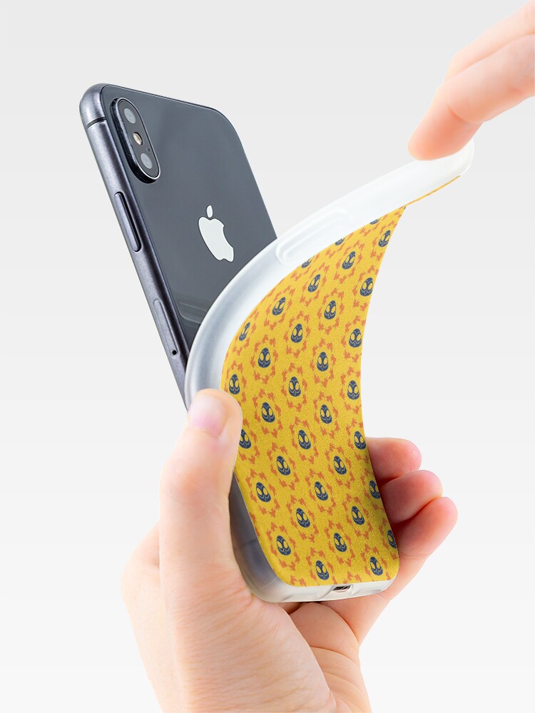 Alternate view of I am a Night Owl Doomed to the Life of an Early Bird, Sub Pattern (Yellow) iPhone Case