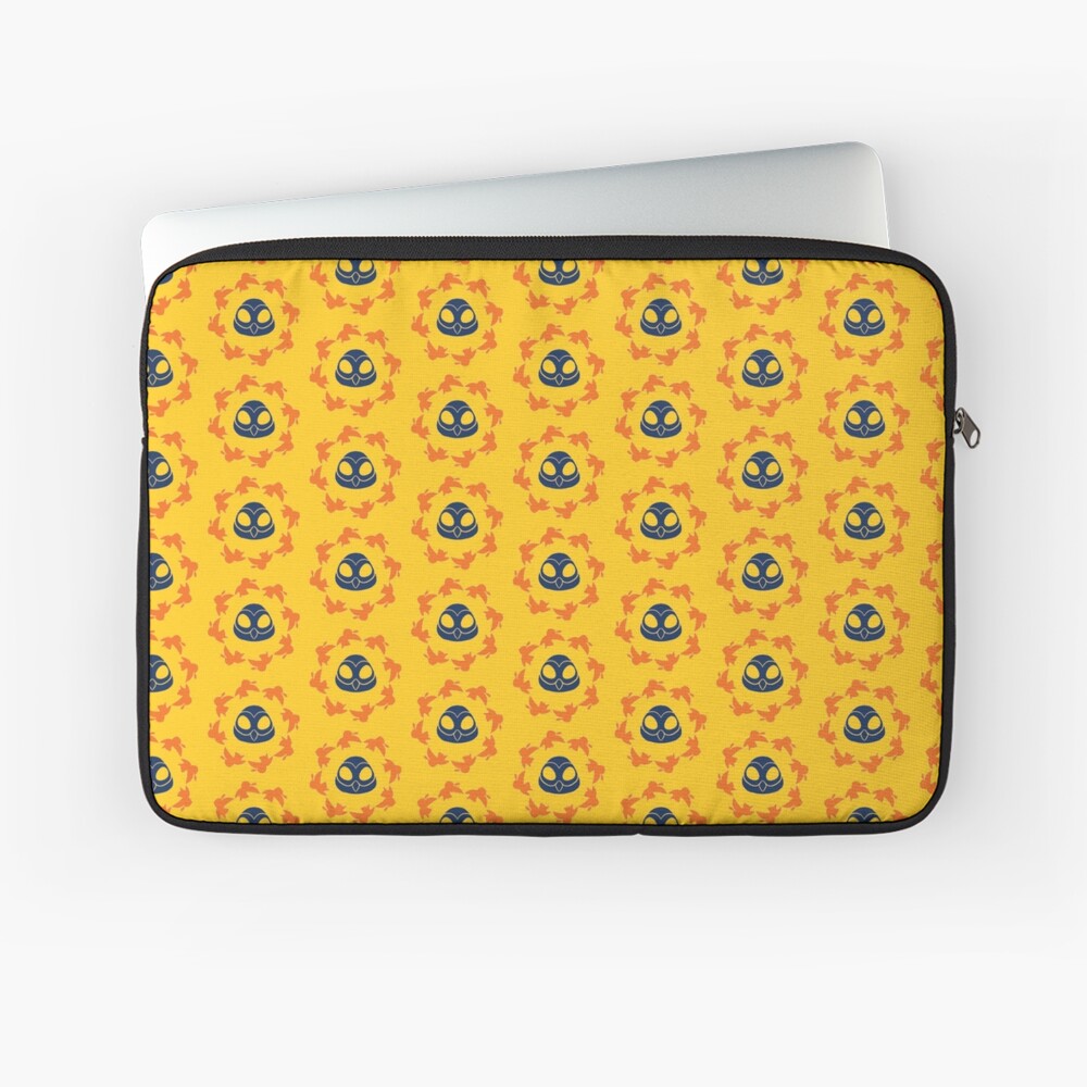 I am a Night Owl Doomed to the Life of an Early Bird, Sub Pattern (Yellow) Laptop Sleeve