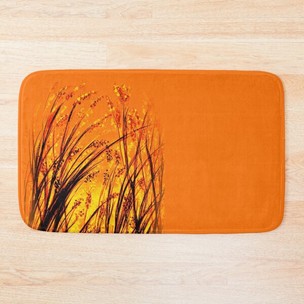 Item preview, Grasses in the sunset watercolor painting orange golden  designed and sold by GittaG74.