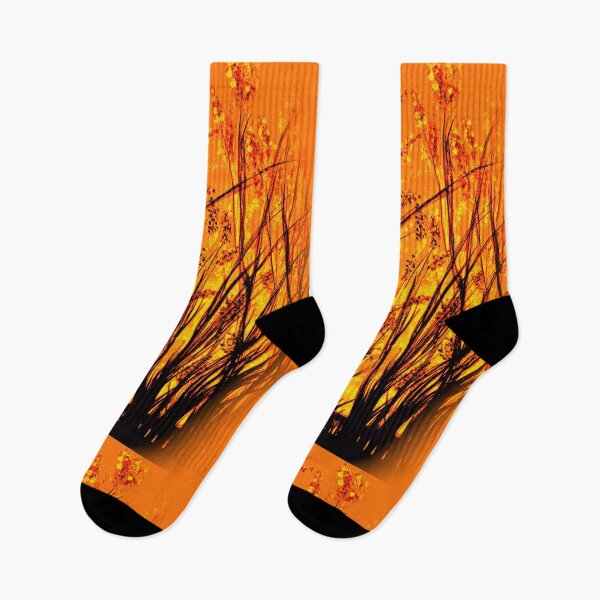 Item preview, Grasses in the sunset watercolor painting orange golden  designed and sold by GittaG74.