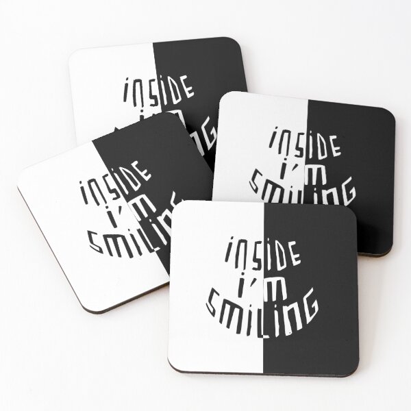 Item preview, Split Black White, Smile, Inside Im SMiling  designed and sold by badlydrawnbabe.