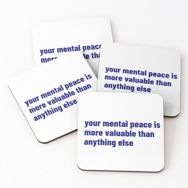 Item preview, Your mental peace in blue text  designed and sold by Luccianos.
