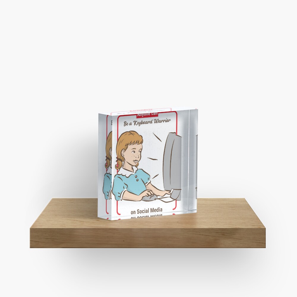 Keyboard Warrior Acrylic Block