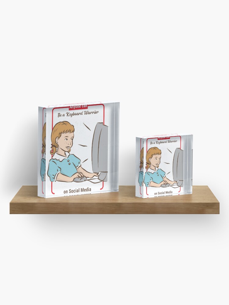 Alternate view of Keyboard Warrior Acrylic Block