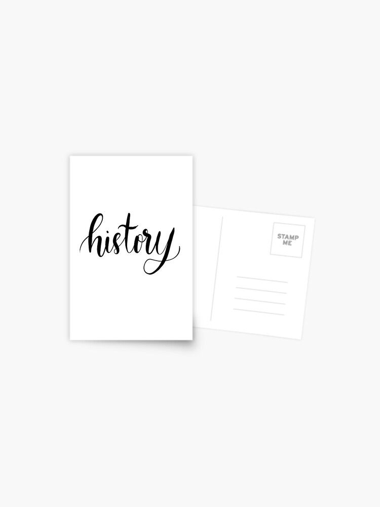 history Calligraphy | Postcard