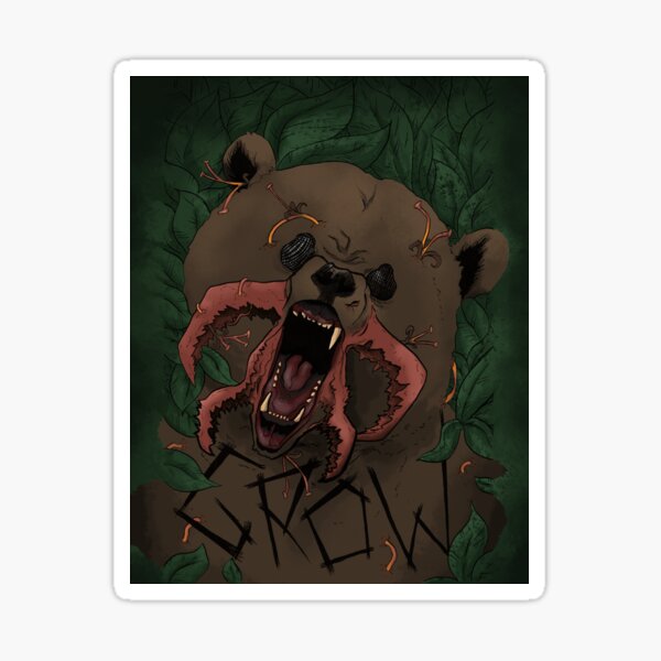 Fungus Bear Sticker